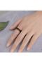 Green cream ethnic thin copper ring, adjustable - 4