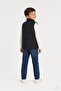 Boy's Stand Collar Double Pocket Puffer Vest - 3