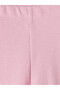 Pink Girl's Leggings with Elastic Waist - 3