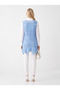 Women's Crochet Blue Standard Size Flower-Patterned Tunic - 2
