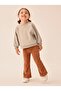 Girl's Corduroy Flared Trousers Brown - 4