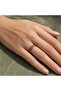 Blue navy wave thin copper ring, adjustable - 4