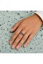 Navy blue thin rumi thin copper ring, adjustable - 4
