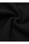 Black Oversized Open Knit Shirt with Short Sleeves - 5