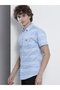 Men Slim Fit Striped Spread Collar Casual Shirt - 2