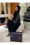 عباءة سوداء مزينة بأكمام طويلة - 3