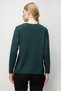Women's V-Neck Collar Embroidered Blouse Green - 4