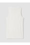 White U-Neck Ribbed Combed Cotton Men's Undershirt - 3