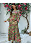 Floral Printed Maxi Jalabiya Dress - 5