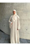 Khaki Pleated Jalabiya Dress - 5