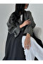 Grey Long Sleeves Open Abaya - 5