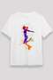Skate Printed Unisex White T-Shirt - Tshirt