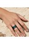 Cream black check thick copper ring, adjustable - 4