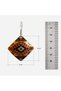 Red Black Kilim Copper Earrings, Hand Embroidered Adjustable Model - 2