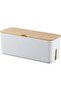 Cable Management Box with 10 Cable Ties, Large Cable Organizer Box for Power Strips, Surge