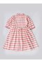 Girls Striped Cotton Dress with Bow Waist Applique - 3