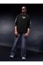 Men Black Superman Graphic Oversized Long Sleeve T-Shirt - 4
