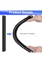 Serplex® 2Pcs Cable Raceway PVC Wire Concealer Kit, 15.7 Inch Under Desk Cord Organizer with Side Ca - 3