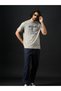 Men Grey Attack on Titan Survey Corps Graphic Round Neck T-Shirt - 3