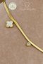 Steel Necklace - White Stone Italian Chain Clover 316L Steel Necklace Non-Tarnish Non-Fade 40+5cm - 4