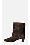Elıza Genuine Leather Boots Brown Suede - 5
