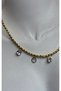 Stone Detailed Gold Stylish Necklace - 2