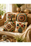 3D Digital Printing Maximalist Bohemian Patterned Set of 4 Throw Pillow Covers - 2