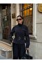 Studded Belted Zippered Trench Jacket - 6