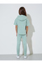 Girls Mint Green Embossed Hoodie and leggings Set - 6