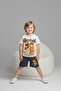 Printed Boys' T-Shirt and Shorts Set - 6639 - 2