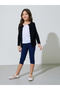 Girls Black Solid Button-Front Cardigan - 2