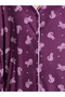 Burgundy All Over Print Shirt and Wide Leg Pants Pyjama Set - 3