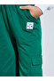 Teen Boys Dark Green Cargo Joggers with Drawstring Waist - 3