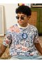 Men Popeye Graphic Print Oversized T-Shirt - 3