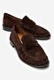 Chen Brown Suede Genuine Leather Women's Loafer Shoes