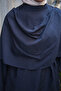 Women's Detachable Shawl Detail Tunic Navy Blue - 5