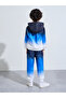 Boys Ombre Blue Graphic Print Hoodie and Joggers Set - 5