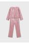Girl's Pink Long Sleeve Top and Pants Set - 4