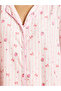 Pink Striped and All Over Print Shirt and Straight Pants Pyjama Set - 4
