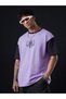 Men Galactus Graphic Oversized Purple Cotton T-Shirt - 2