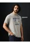 Men Grey Attack on Titan Survey Corps Graphic Round Neck T-Shirt - 2