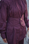 Women's Çima Detail High Collar Suit Plum - 4