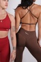 Pro Seamless Strappy Crop - Brown Em-31 - 3