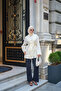 Women's Front Tie Kimono Cream - 3