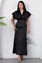 V-Neck Sleeveless Satin Dress K-261619 - 4