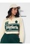 Slytherin House Crest Polo Crop Top with Long Sleeve - 3