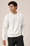 Black New Season Men's Winter Regular Fit Sweatshirt Cotton White - 3