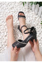 Girl's Closed-Front Ankle Strap Short Heeled Evening Dress Shoes - 2