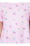 Teen Girls Pink All Over Print Short Sleeves Sleep Dress - 3