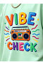 Boys Vibe Check Graphic Cotton T-Shirt - 5